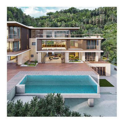 맑은 벽 창 디자인과 함께 Lucite Acrylic Above Ground 모듈 컨테이너 홈 수영장