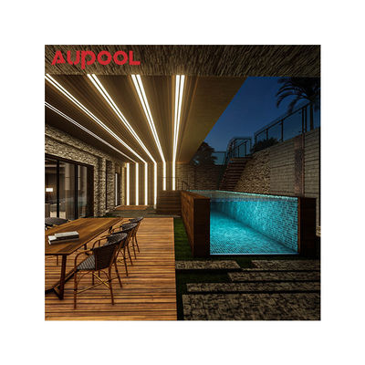 맑은 아크릴 패널 AUPOOL 유리섬유 야외 아기 수영장 사다리 및 열 펌프 어린이