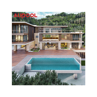 맑은 아크릴 패널 AUPOOL 유리섬유 야외 아기 수영장 사다리 및 열 펌프 어린이
