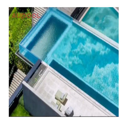 7.8M 직사각형 큰 가족 유리섬유 스파 야외 유리섬유 무한 수영장