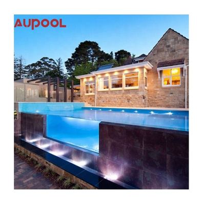 아크릴 수영장 AUPOOL 정원 뒷마당 커버와 히터와 함께 끝없는 긴 수영 스파
