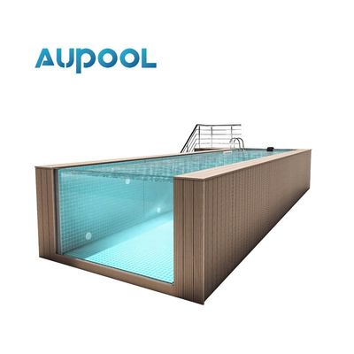 AUPOOL 끝없는 뒷마당 운동 저항 수영장 30 년 동안 노란색이 아닌 수영장