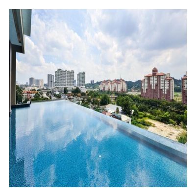 높은 표면 강도 아크릴 시트 Aupool 위 지상 대사관 정원 스카이 풀